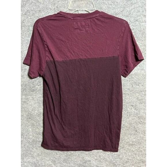 Guess Shirt Mens S Blended Fabric V Neck Short Sleeve Colorblock Red - Picture 2 of 7